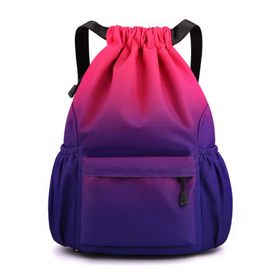 Impreso a medida en color Práctico de peso ligero Durable a prueba de agua Drawstring Mochila de gimnasio