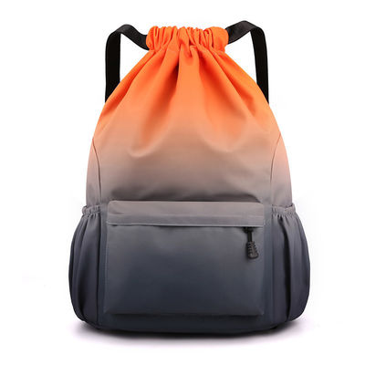 Impreso a medida en color Práctico de peso ligero Durable a prueba de agua Drawstring Mochila de gimnasio