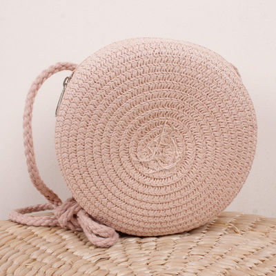 Bolso de playa unisex de tendencia retro Bolso de mano de paja tejida para bolsos de cuerpo cruzado de gran capacidad