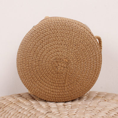 Bolso de playa unisex de tendencia retro Bolso de mano de paja tejida para bolsos de cuerpo cruzado de gran capacidad