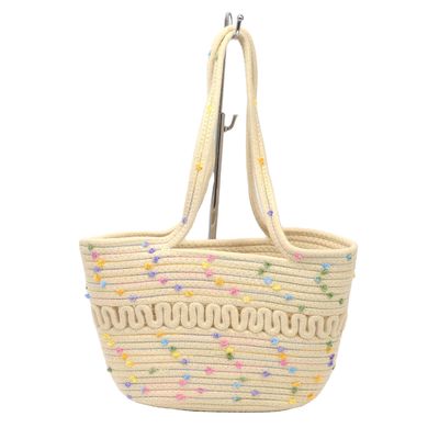 Bolso de algodón con estilo conciso ideal para moda de verano y escapadas a la playa