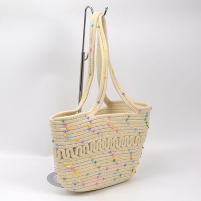 Bolso de algodón con estilo conciso ideal para moda de verano y escapadas a la playa
