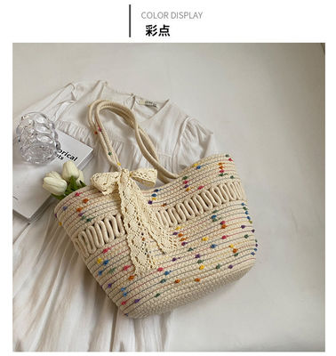 Bolso de algodón con estilo conciso ideal para moda de verano y escapadas a la playa
