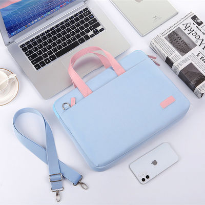 Bolso portátil de computadora de lienzo de color personalizado portátil impermeable bolsos de negocios