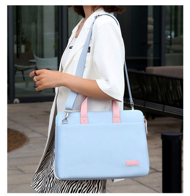 Bolso portátil de computadora de lienzo de color personalizado portátil impermeable bolsos de negocios