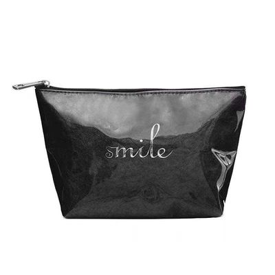 Bolsa cosmética impermeable para viajes con patrón sólido y opciones de color personalizadas