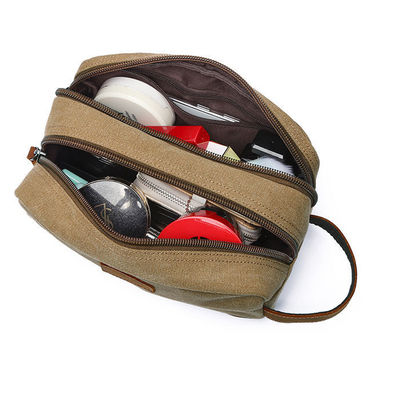 Bolso de ropa de baño de lona para hombres barba personalizada aseo afeitado Dopp Kit Cosméticos Viajes