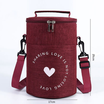 Bolsa de comida reutilizable aislada para mujeres con cinturón de hombro ajustable