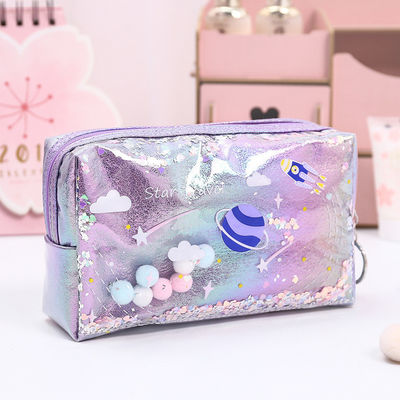 Bolso de maquillaje con patrón sólido