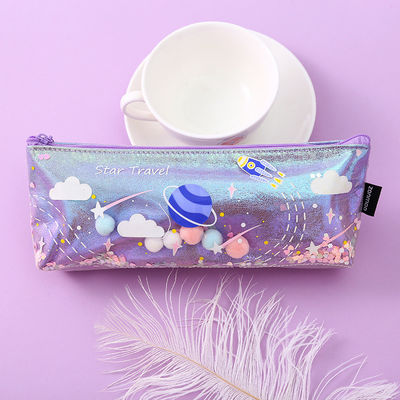Bolso de maquillaje con patrón sólido