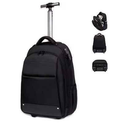 Logotipo personalizado Mochila de viaje para hombres con ruedas y protección contra robos