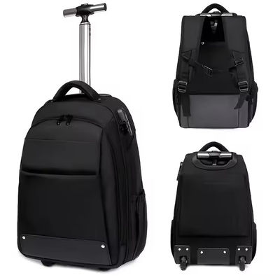 Logotipo personalizado Mochila de viaje para hombres con ruedas y protección contra robos