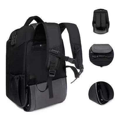 Logotipo personalizado Mochila de viaje para hombres con ruedas y protección contra robos