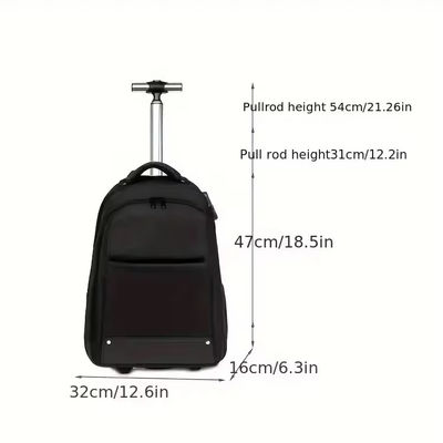 Logotipo personalizado Mochila de viaje para hombres con ruedas y protección contra robos