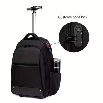 Logotipo personalizado Mochila de viaje para hombres con ruedas y protección contra robos