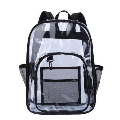 La más nueva de moda personalizada de color transparente mochila de PVC para actividades escolares al aire libre