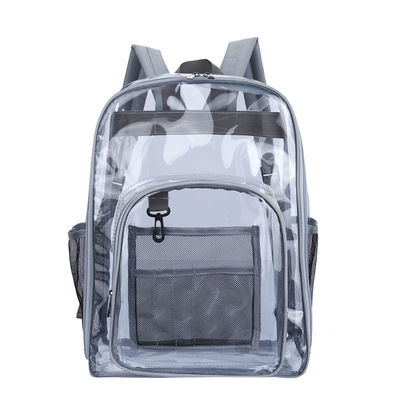 La más nueva de moda personalizada de color transparente mochila de PVC para actividades escolares al aire libre
