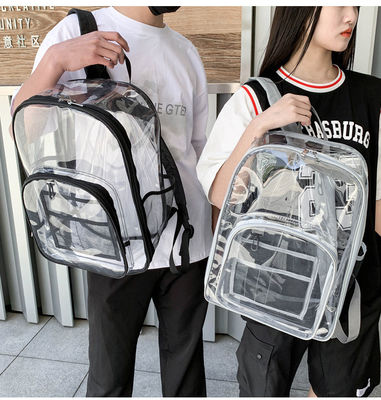 La última moda de estilo mochila transparente PVC impermeable bolsas escolares unisex 3PCS conjunto