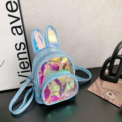 Logotipo personalizado Aceptado 3D Conejo Niños Mochila Escolar Bolso de Sequin Bolso de Niña lindo