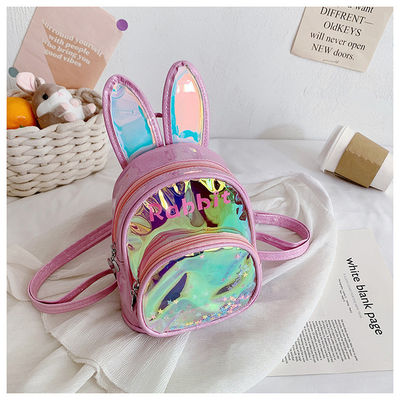Logotipo personalizado Aceptado 3D Conejo Niños Mochila Escolar Bolso de Sequin Bolso de Niña lindo
