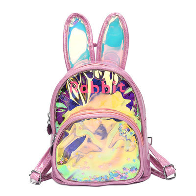 Logotipo personalizado Aceptado 3D Conejo Niños Mochila Escolar Bolso de Sequin Bolso de Niña lindo