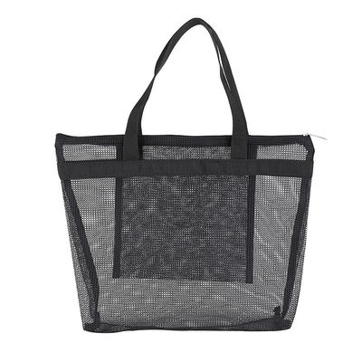 Maquillaje de malla de toque Almacenamiento de viajes Bolso de lavado de gran capacidad Bolso portátil multibolsillo de playa Bolso de natación