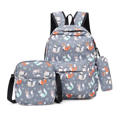 La vida escolar diaria 3 piezas Set de bolsos escolares para adolescentes Impresión linda Mujeres Mochila