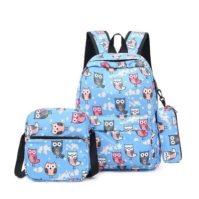 La vida escolar diaria 3 piezas Set de bolsos escolares para adolescentes Impresión linda Mujeres Mochila