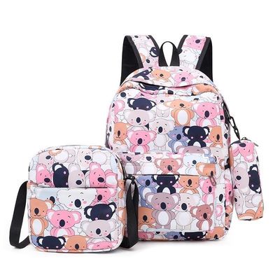 La vida escolar diaria 3 piezas Set de bolsos escolares para adolescentes Impresión linda Mujeres Mochila