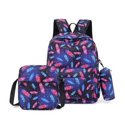 La vida escolar diaria 3 piezas Set de bolsos escolares para adolescentes Impresión linda Mujeres Mochila