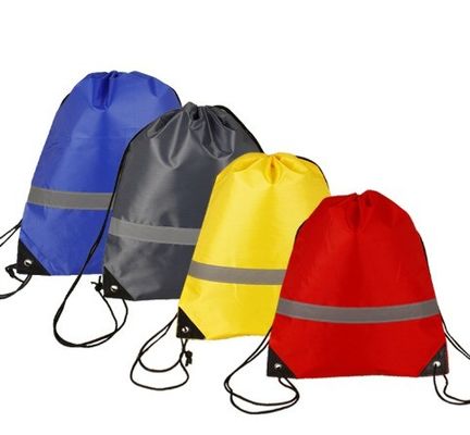 Cerradura de cuerdas Logotipo personalizado 210D Bolsa de mochila de poliéster con cuerdas para viajar