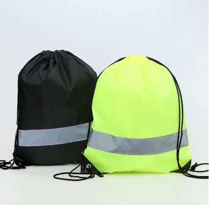 Cerradura de cuerdas Logotipo personalizado 210D Bolsa de mochila de poliéster con cuerdas para viajar