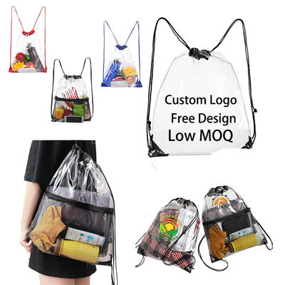 Cerradura de cuerdas Logotipo personalizado 210D Bolsa de mochila de poliéster con cuerdas para viajar