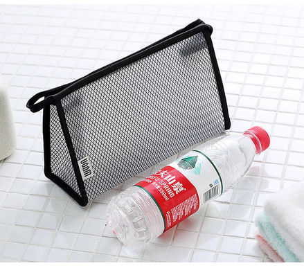 El más reciente de moda de malla cosmética maquillaje bolso de caja de soporte con logotipo personalizado aceptado
