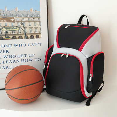 Mochila de equipo de baloncesto bolso de gimnasia de deportes masculino con patrón de letras y cierre de cremallera