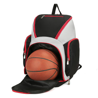 Mochila de equipo de baloncesto bolso de gimnasia de deportes masculino con patrón de letras y cierre de cremallera