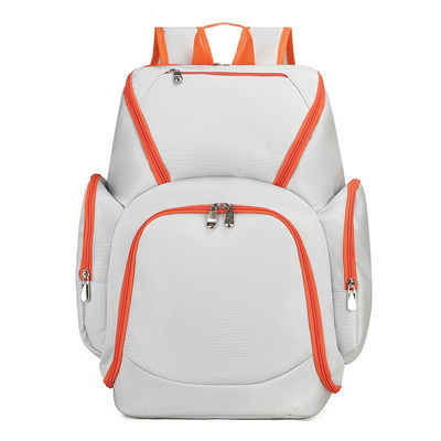 Mochila de equipo de baloncesto bolso de gimnasia de deportes masculino con patrón de letras y cierre de cremallera