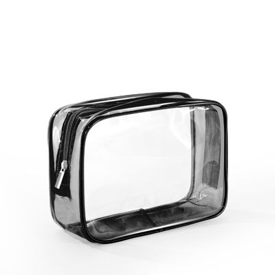 Maquillaje organizador cosmético bolsas Tote Toileteria de viaje Bolsa con bolsas transparentes
