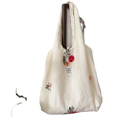 Bolso de hombro para estudiantes universitarios Bolso de bolsa de gran capacidad con diseño de impresión de flores lindo