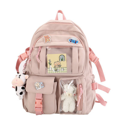 Bolsa de espalda coreana personalizada de color chino carinosa de lujo bolsas escolares Kawai para la escuela secundaria adolescente