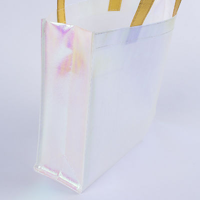 Logotipo impreso personalizado no tejido metálico brillante laminado bolso de regalo para la vida diaria