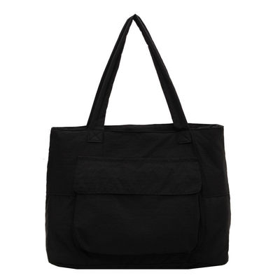 Bolso de hombro de Oxford Tote de gran capacidad con cierre abierto y impermeable de nylon