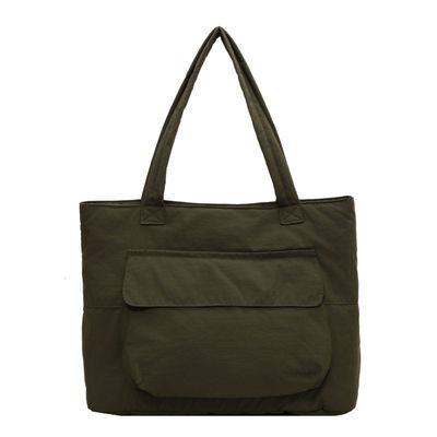 Bolso de hombro de Oxford Tote de gran capacidad con cierre abierto y impermeable de nylon