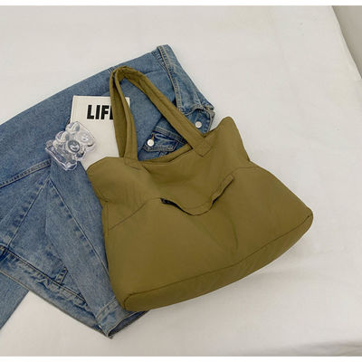 Bolso de hombro de Oxford Tote de gran capacidad con cierre abierto y impermeable de nylon