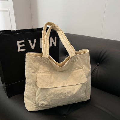 Bolso de hombro de Oxford Tote de gran capacidad con cierre abierto y impermeable de nylon
