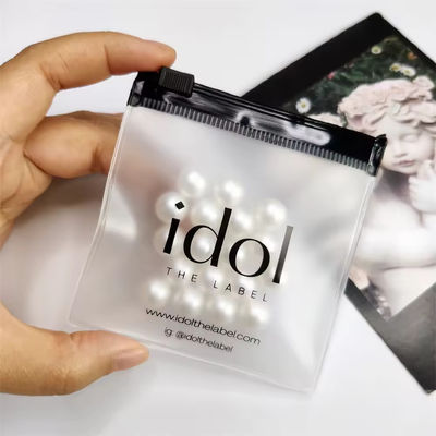 Bolso de joyería con logotipo personalizado transparente de plástico ziplock para embalaje de joyas personalizado