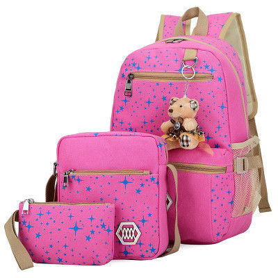 Mochila escolar para niños Set de 3 para viajes de ocio con diseño resistente al agua