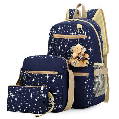 Mochila escolar para niños Set de 3 para viajes de ocio con diseño resistente al agua