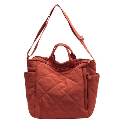 Bolso de algodón ligero con logotipo personalizado de mujer bolso hinchado bolso de colchoneta bolso de hombro único