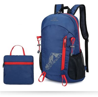 Logotipo personalizado Bolsas deportivas de gimnasio de nylon plegables Ligeras e impermeables Mochila de salida